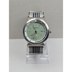Hamptons Green 45mm Stainless Steel Quartz Date 10ATM Field Watch New Battery